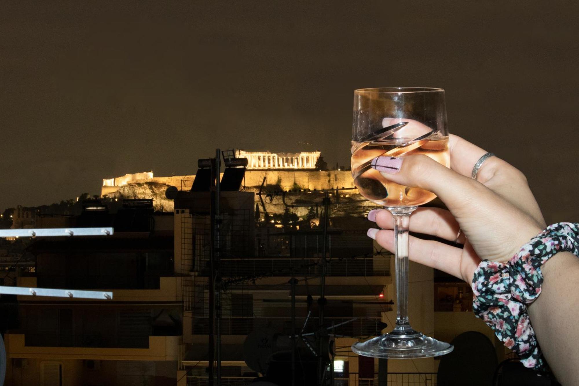 Ferienwohnung Acropolis Rooftop View, 200M From Neos Kosmos Metro Station Athen Exterior foto
